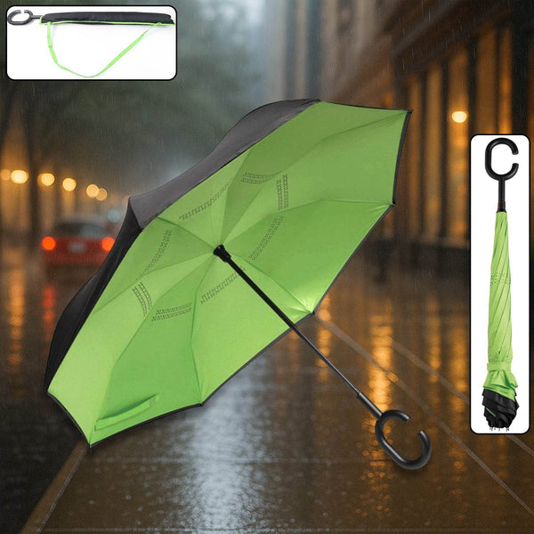 Foldable UV & Rain Umbrella with C-Shaped Handle – Kids (1 Pc / Mix Color) - dailyneed.life