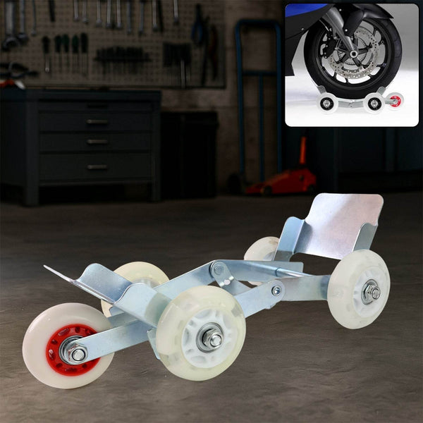 Heavy-Duty Motorcycle Front Wheel Parking Roller Stand (1 Pc) - dailyneed.life