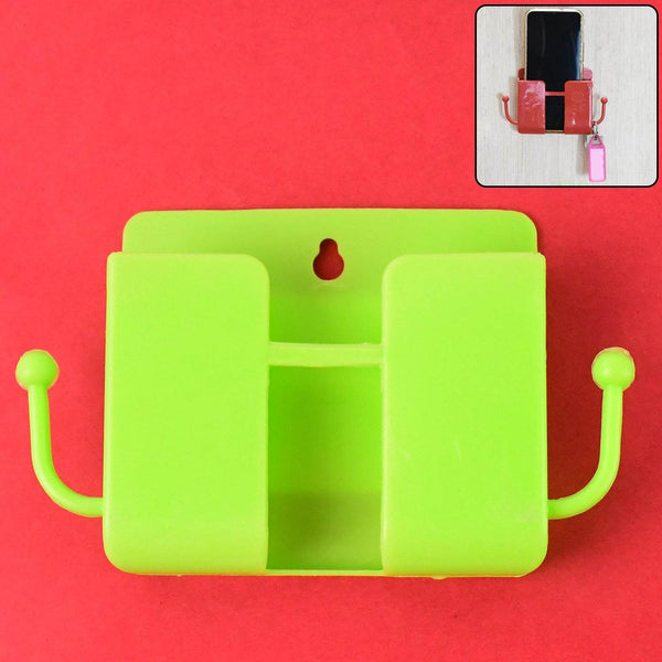 1 Pc Neon Green Wallmount Mobile Stand With Hook - dailyneed.life