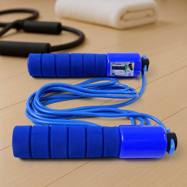 Adjustable Skipping Rope with Digital Jump Counter and Foam Grip Handles (1 Pc) - dailyneed.life