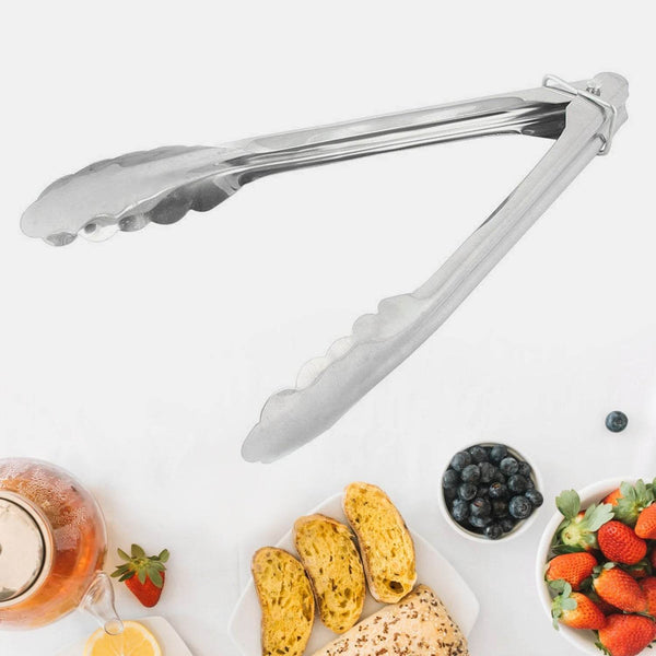 Metal Household Kitchen Salad Dessert Buffet Food Tong Clamp Clip (1 Pc / 17 Cm) - dailyneed.life