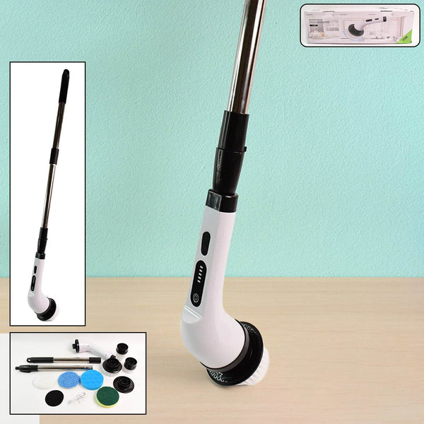 7-in-1 Electric Spin Scrubber Cleaning Brush with Extension Handle (1 Set) - dailyneed.life