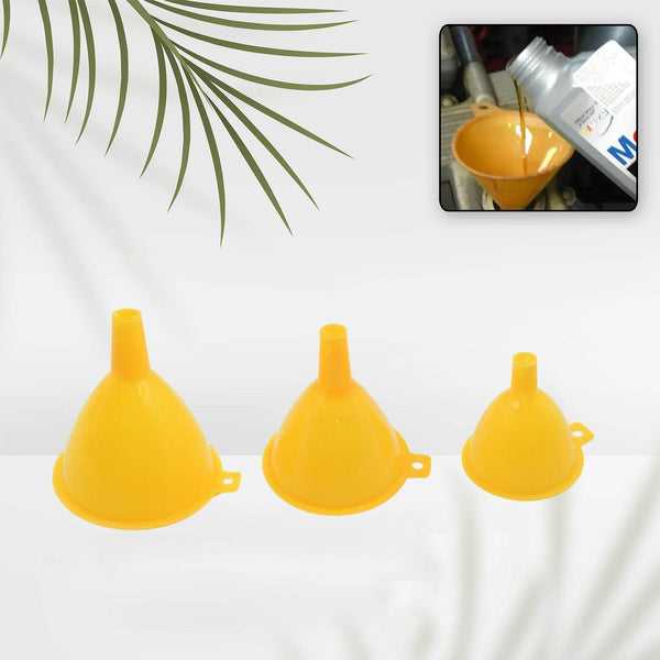 Multipurpose Funnel 3 Size Small , Medium & Big Plastic Funnel For kitchen and laboratory Use (3 Pc Set) - dailyneed.life