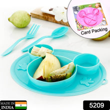 Silicon Micky Plate And 1 Spoon & 1 Fork Card Packing ( 1 Pc Product) - dailyneed.life