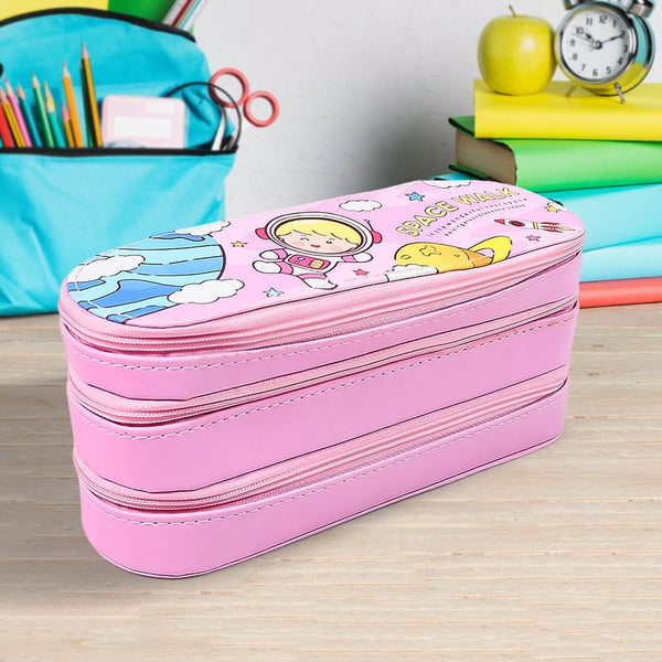 3 Layer Large Capacity With Multi-Functional Pencil Case (1 Pc) - dailyneed.life