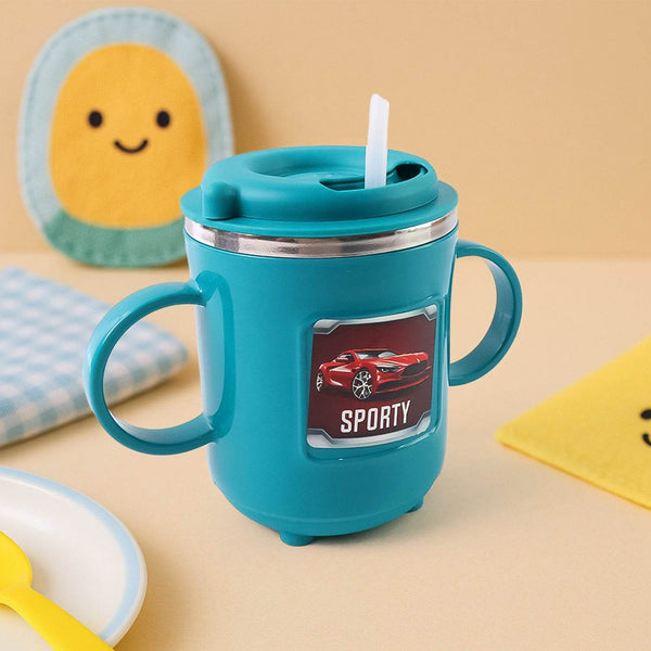 Supermom Kids Sporty Sipper Mug with Straw and Dual Handles Approx 300ml (1 Pc) - dailyneed.life