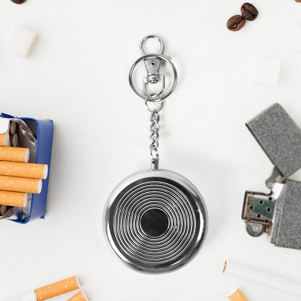 Mini Pocket SS Ashtray with keyring (1pc) - dailyneed.life