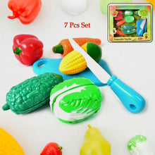 Realistic slice-able fruits and vegetables cut in 2 part play toy set - dailyneed.life