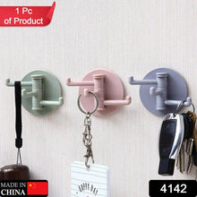 180° Rotating Punch-Free 3-Hook Sticky Hook – 1 Pc - dailyneed.life