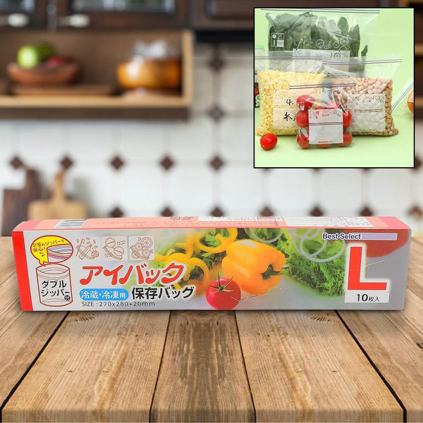 Large Food Seal Bag | Transparent Fresh Food Bags (10 Pcs Set) - dailyneed.life