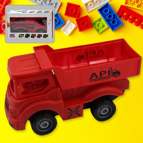 Friction Powered Dumper Toy Truck For Kids | With Opening Container Feature | Strong & Durable Plastic Material | Indoor & Outdoor Play Birthday Gift for Baby Boys & Girls (1 Pc) - dailyneed.life