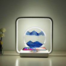 13477 3D Wireless Charging LED Light USB Quicksand Painting Lamp for Bedroom - dailyneed.life
