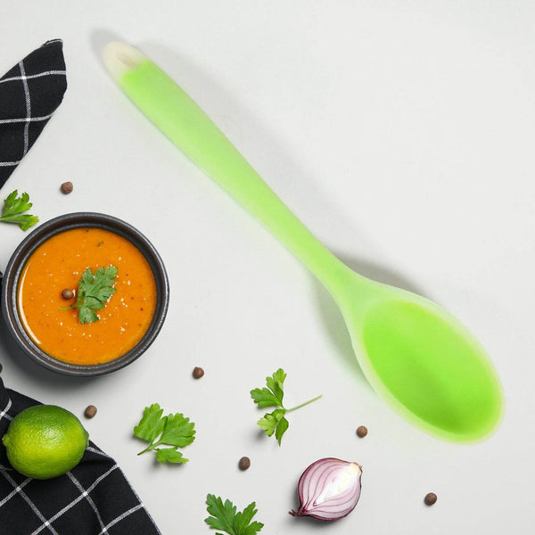 Multipurpose Silicone Spoon, Silicone Basting Spoon Non-Stick Kitchen Utensils Household Gadgets Heat-Resistant Non Stick Spoons Kitchen Cookware Items For Cooking (1 pc / 27 Cm) - dailyneed.life