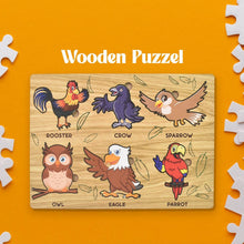 Wooden Bird Puzzle Learning Educational Board (1 Set / 28×20 Cm) - dailyneed.life