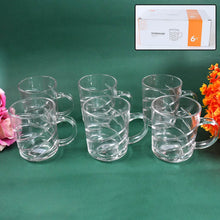 Glass Coffe & Tea Cup / Mug Enjoy Your Drink in Style, Water glass (6 pcs Set / 220 ML) - dailyneed.life