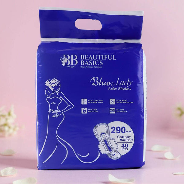 Blue Lady Extra Long Pads With Wides Wings Sanitary Pads – 290 mm, 40-Pack - dailyneed.life