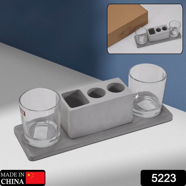 2 Wine Glasses & Marble Holder - Attractive Design for Hotels & Cafes - dailyneed.life