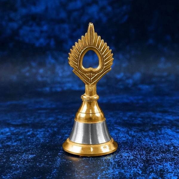 Brass and Steel Temple Ghanti (Pooja Bell) – Decorative Spiritual Accessory - dailyneed.life