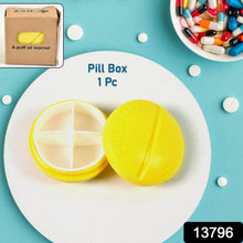 Portable Round Shape 4 Compartments Pill Box (1 Pc / With Brown Box) - dailyneed.life