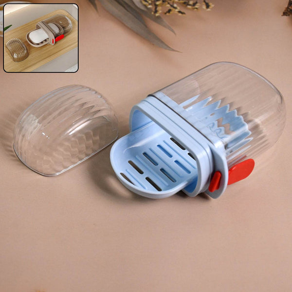 Multifunctional Soap Box with Drain Tray and Lock Clip, Sabudani (1 Pc) - dailyneed.life