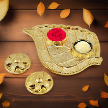 Leaf Shape Rakasha Bandhan Special Puja Thali (1 Pc) - dailyneed.life