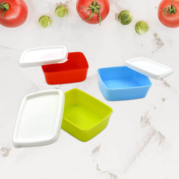 3-Piece Multicolor Airtight Container Set – Rectangular Food & Fridge Storage - dailyneed.life