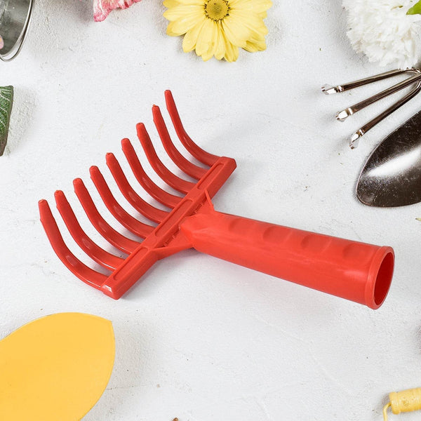 Heavy Duty Plastic Garden Hand Rake – 9-Tooth Cultivator Tool (1 Pc) - dailyneed.life