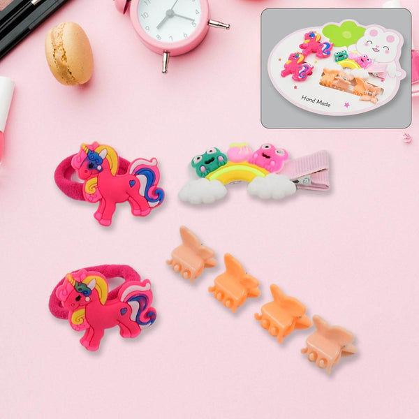 Cute Cartoon Plush Hairpin Set (7 Pcs Set / Mix Colour), Hair accessories - dailyneed.life