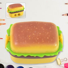 Plastic Burger Shape Small Size Double Hole Sharpener With Eraser (1 Set) - dailyneed.life