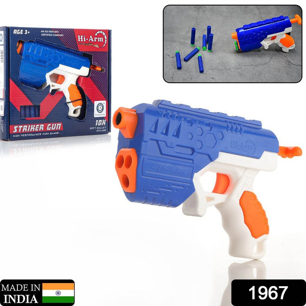 Hi-Arm Gun with 10x Foam Suction Bullets, ABS Plastic, Target Shooting - dailyneed.life