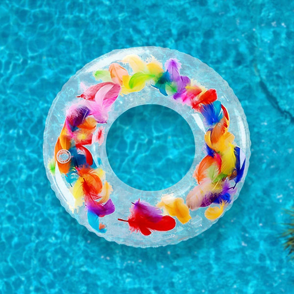 Swim Ring, For Adults, Conveniently Portable, Feathers, Swimming Ring, For Water Play, For Beaches, Swimming, Summer Vacation, Women's, Men's (1 Pc) - dailyneed.life