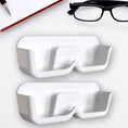 Wall Mount Sunglass Organizer Simple Space Saving Glasses Storage Box Eyewear Stand Holder for Showcase Bedroom Apartment With 2 pc Double Sided Adhesive Sticker (2 Pcs Set) - dailyneed.life