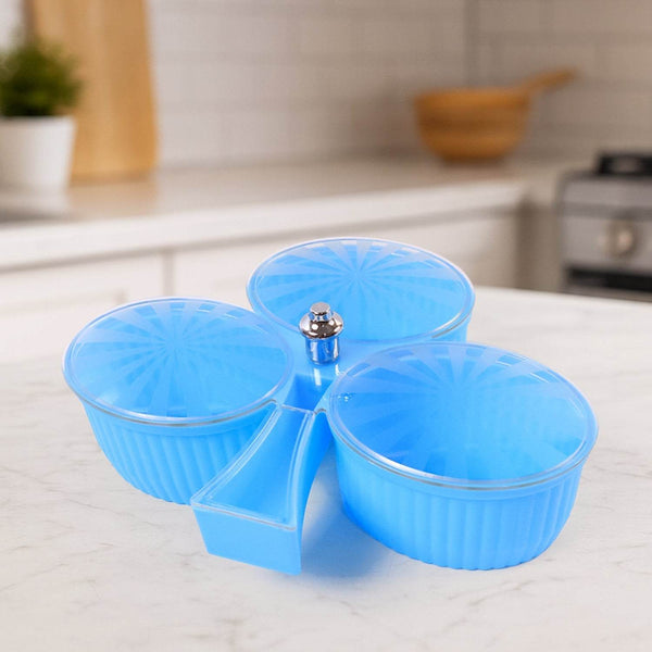 Premium 3-Compartment Revolving Dry Fruit Box (1 Pc) - dailyneed.life