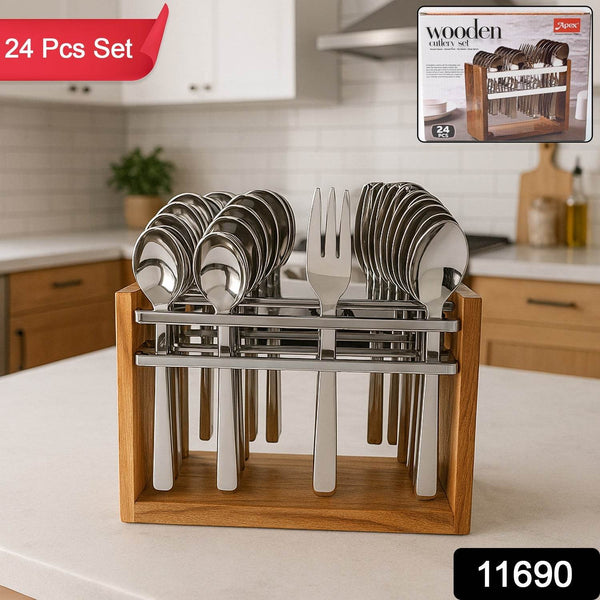 Apex Premium Stainless Steel Cutlery Set (24 Pc) - dailyneed.life