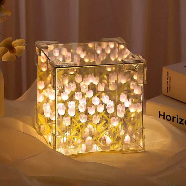 Cube Tulip Night Lamp | Led Decorative Nights Lamp (Multicolor & Design / 1 Set) - dailyneed.life