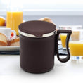 Coffee Mug with Lid and Handle-Plastic Covered Stainless Steel Mug (Random Color, Approx 200 ML) - dailyneed.life
