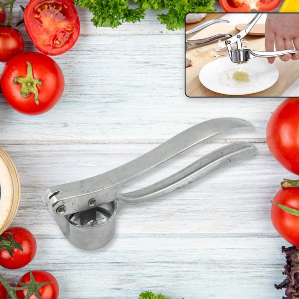 Crush Garlic with Ease: Lightweight Aluminum Garlic Press (1 Pc) - dailyneed.life