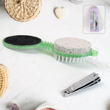 5 In 1 Pedicure Tool Pedicure Brush For Feet Foot Scrubber Foot File With Nail Cutter - dailyneed.life