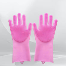 Dishwashing Gloves with Scrubber| Silicone Cleaning Reusable Scrub Gloves for Wash Dish Kitchen| Bathroom| Pet Grooming Wet and Dry Glove (1 Pair, 250 Gm) - dailyneed.life