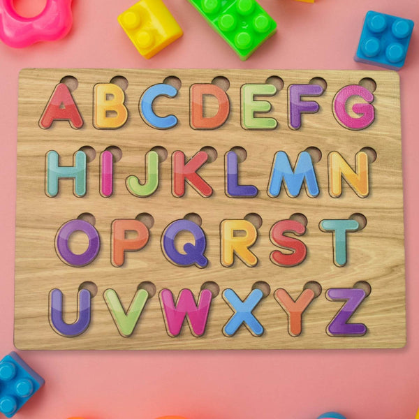 Wooden Puzzle Board ABC Letters Shapes Educational Learning Toys (1 Set) - dailyneed.life