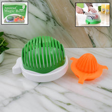 2 In 1 Salad Cutter Bowl with Lemon Squeezer Citrus Juicer (1 Pc) - dailyneed.life
