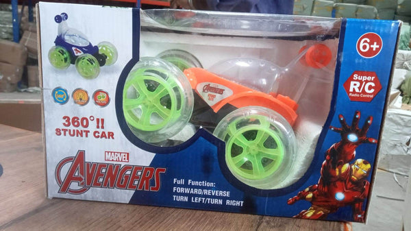 Rechargeable 360 degree stunt rolling remote control car with colourful 3d lights and music for kids - dailyneed.life