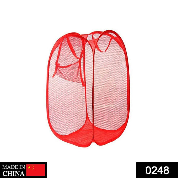 Laundry Hamper Mesh Fabric For Ventilation Foldable Storage Up Clothes Basket - dailyneed.life