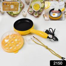 Multi functional Electric 2 in 1 Egg Frying Pan with Egg Boiler Machine Measuring Cup with Handle - dailyneed.life