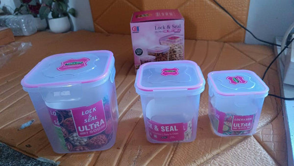 Kitchen Storage Container Set Of 3 Pcs (1500, 1000, 500 ML) - dailyneed.life