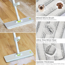 Floor Mop and Bucket Set, Flat Mop for Cleaning with Wringer, Self Clean Damp Mop and Bucket for Hardwood, Laminate, 2 in 1 Hands Free Mop with Washable Microfiber Pad for Wet & Dry Use - dailyneed.life