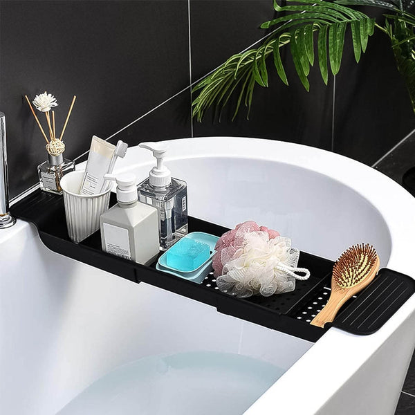 Retractable Bath Caddy, Retractable Bathtub (78 Cm Long Adjust / 1 Pc / With Brown Box) - dailyneed.life