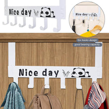 Heavy-Duty Carbon Steel Over Door Hook Rack for Towels & Coats (1 Pc, 6 Hooks) - dailyneed.life