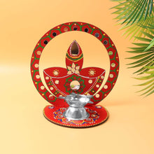 Handcrafted Wooden Decorative Diya Stand (1 Pc) - dailyneed.life