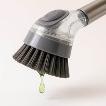 Cleaning Brushes Set, Scrub Brush Bathroom Brush, Long Handle Liquid Dispenser Pot Washing Brush - dailyneed.life